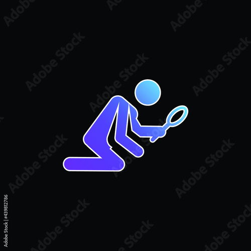 Archeologist blue gradient vector icon