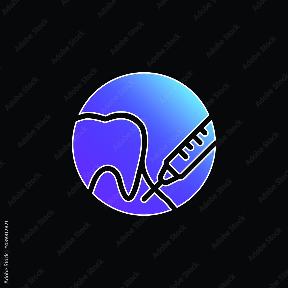 Anesthesia blue gradient vector icon Anesthesia blue gradient vector icon