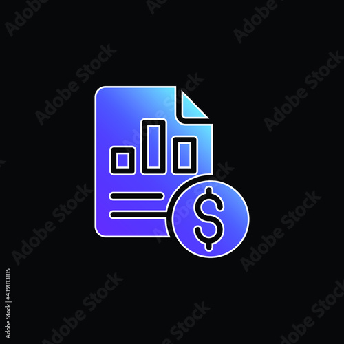 Analytics blue gradient vector icon