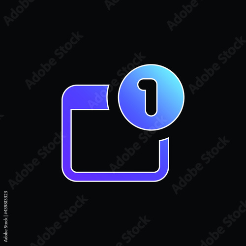 Alert blue gradient vector icon