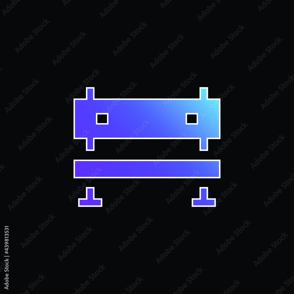 Bench blue gradient vector icon Bench blue gradient vector icon