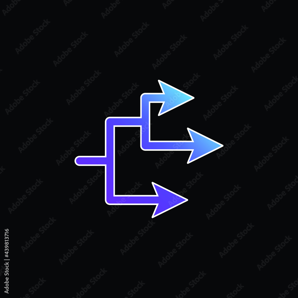Arrow Connection blue gradient vector icon Arrow Connection blue gradient vector icon