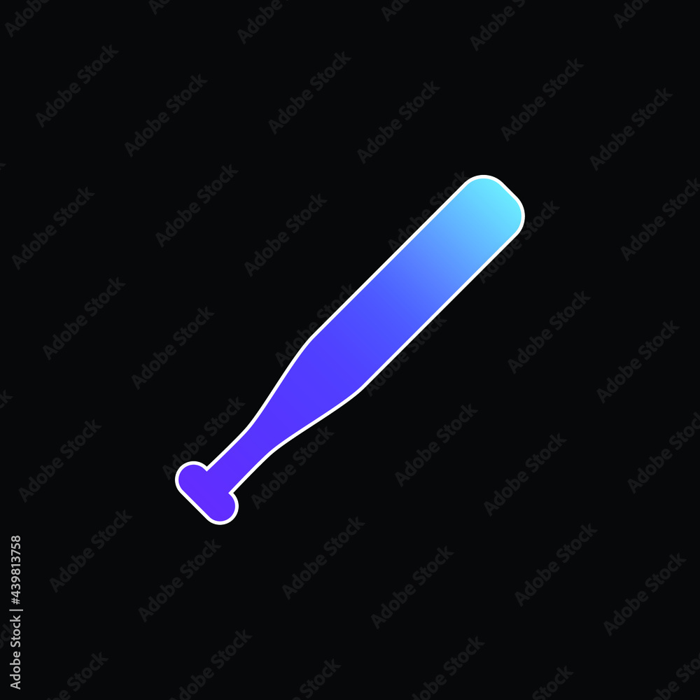 Bat blue gradient vector icon Bat blue gradient vector icon