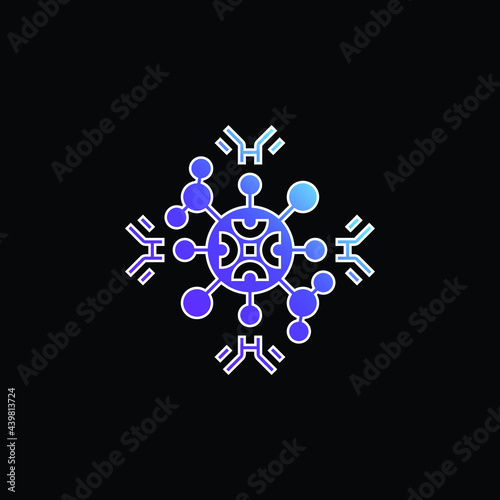 Antibodies blue gradient vector icon