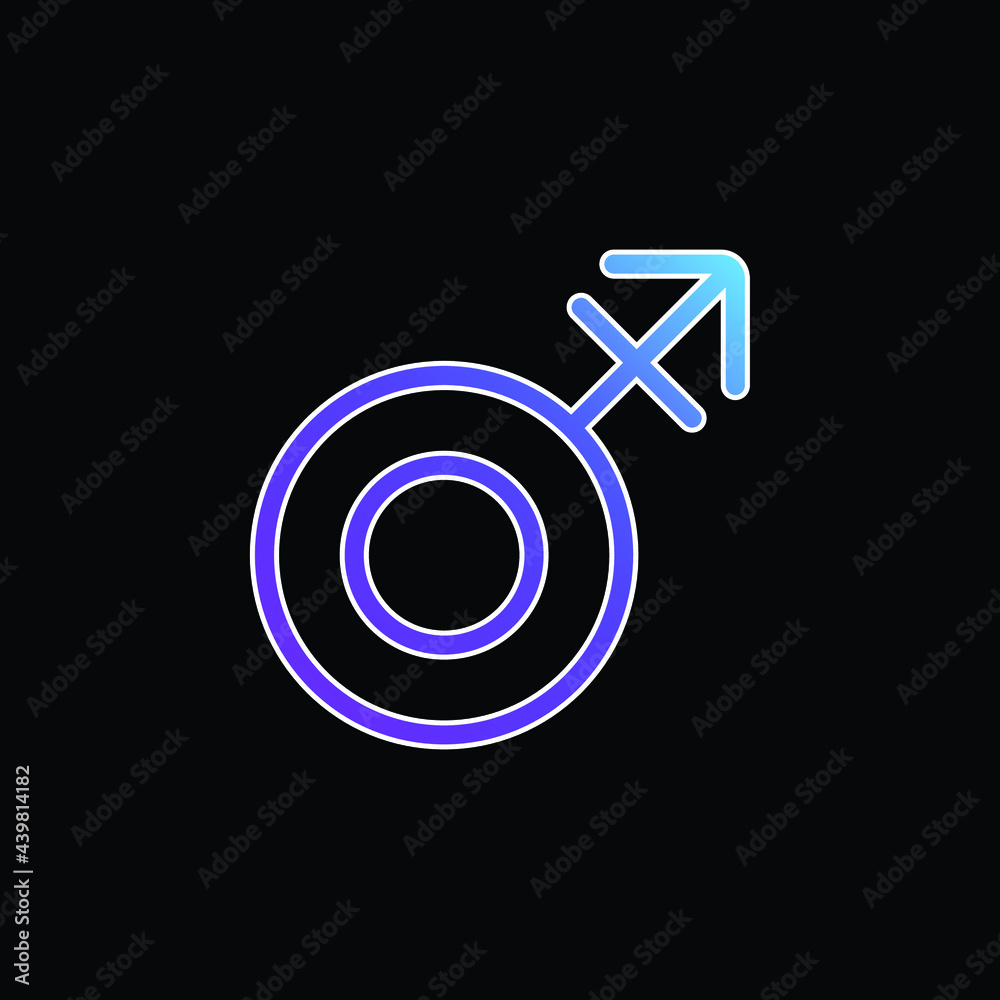 Androgyne blue gradient vector icon Androgyne blue gradient vector icon