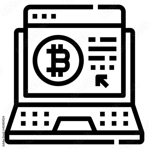 laptop line icon