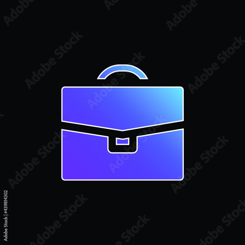Briefcase blue gradient vector icon