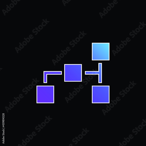 Black Squares Blocks Scheme blue gradient vector icon