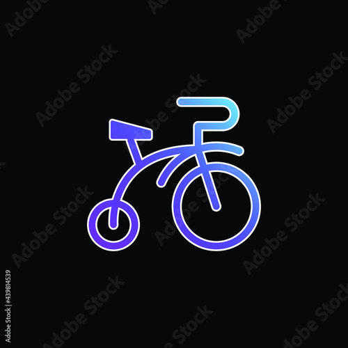 Bicycle blue gradient vector icon