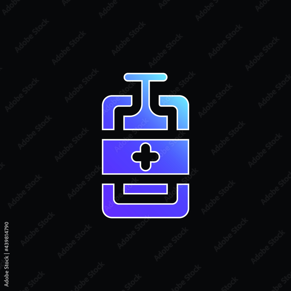 Blood Bag blue gradient vector icon Blood Bag blue gradient vector icon