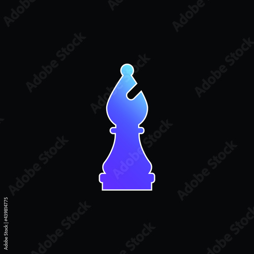 Bishop blue gradient vector icon