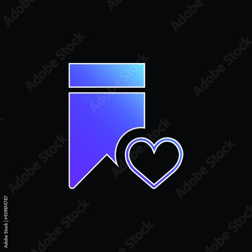 Bookmark blue gradient vector icon