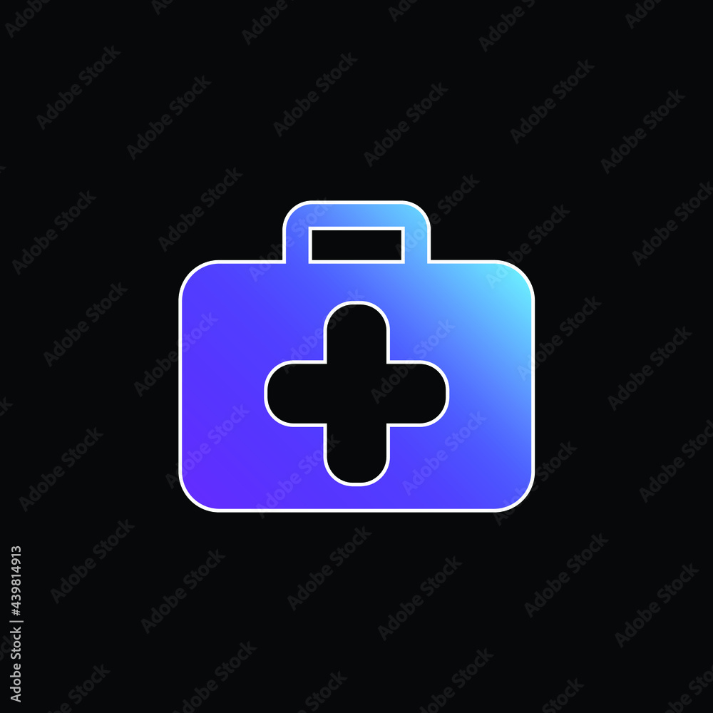 Briefcase blue gradient vector icon Briefcase blue gradient vector icon