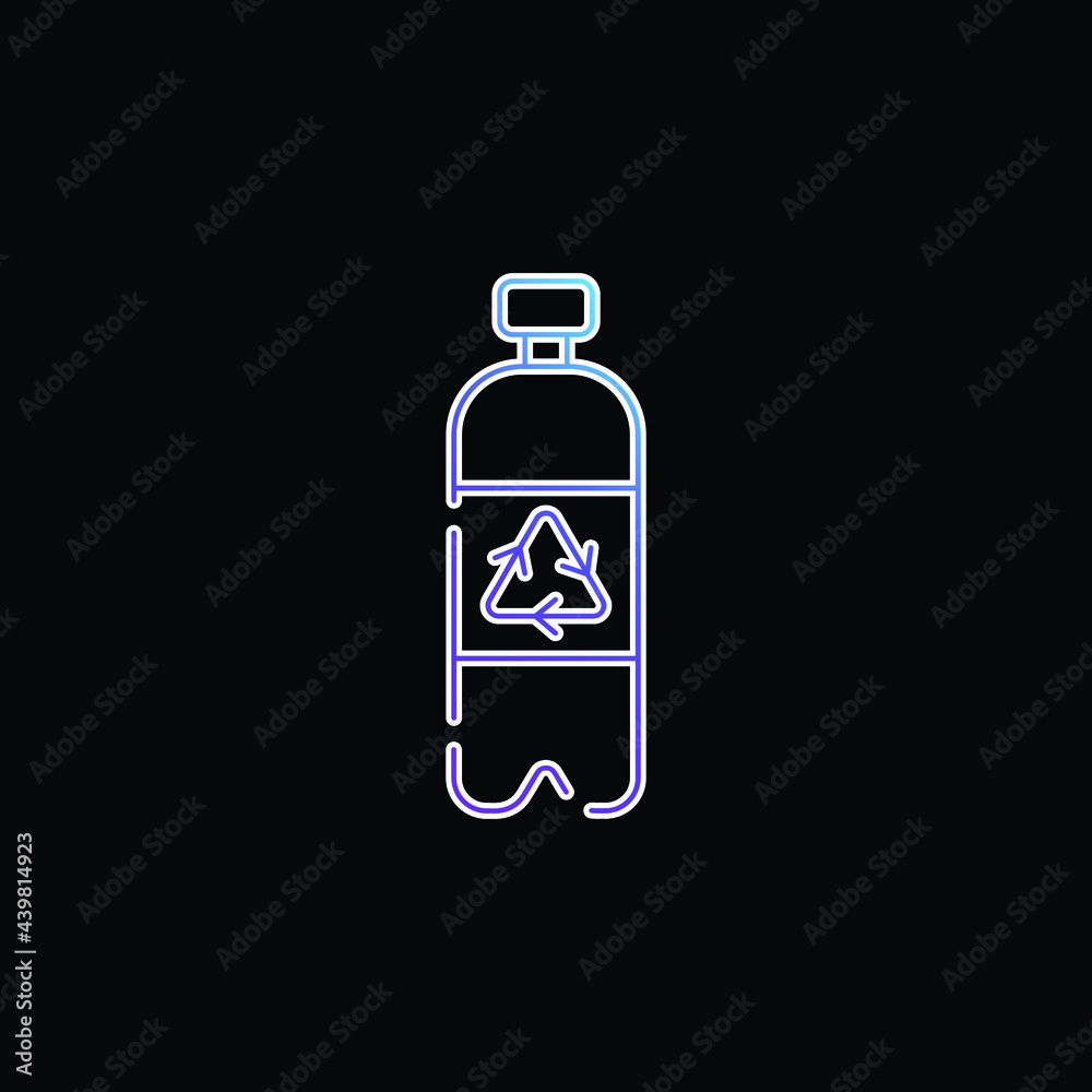 Bottle blue gradient vector icon Bottle blue gradient vector icon