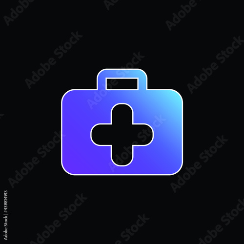 Briefcase blue gradient vector icon