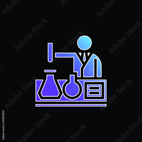 Bioengineering blue gradient vector icon