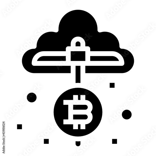 mining glyph icon