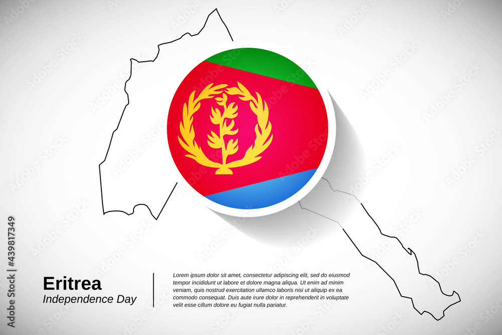 Independence day of Eritrea. Creative country flag of Eritrea with ...