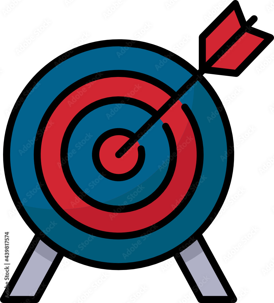 Target Arrow Goal Icon for website, document, poster design, printing, application. Business and finance concept icon style Target Arrow Goal Icon for website, document, poster design, printing, application. Business and finance concept icon style