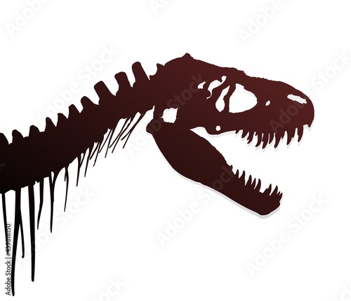 The Skeleton of ancient big dinosaur.