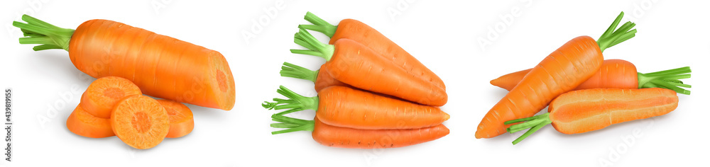 Carrot isolated on white background . Set or collection Carrot isolated on white background . Set or collection