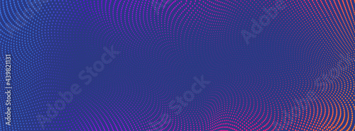 Vector background with color abstract wave dots