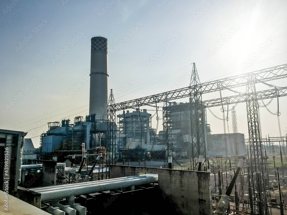 Electric power substation of combine cycle recover power plant.