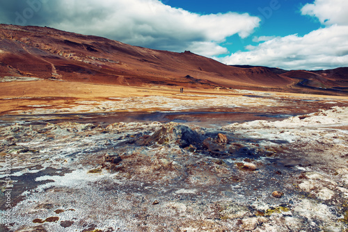 Geothermal area Hverir, Iceland.