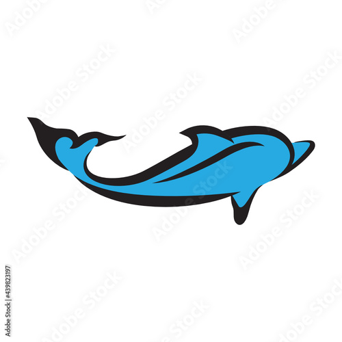dolphin isolated on white