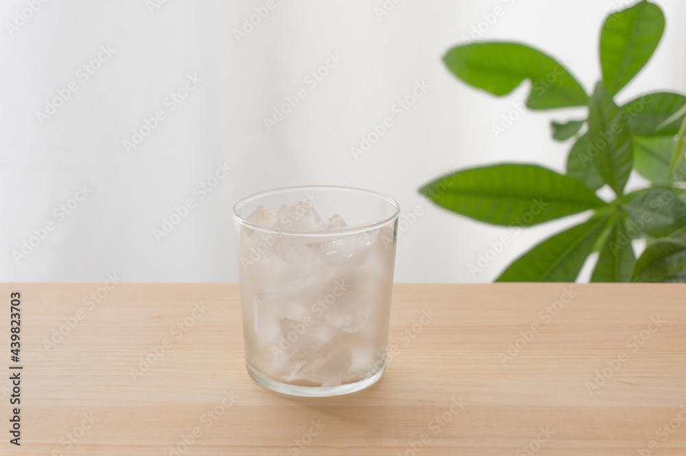 氷の入ったグラス 氷の入ったグラス