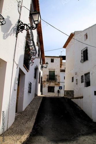 Narrow streets and whitewashed facades in Altea village