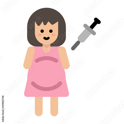 Pregnant lady getting vaccine