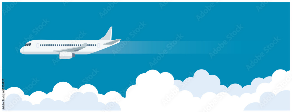 飛行機と空のイラスト素材 Stock Vector Adobe Stock