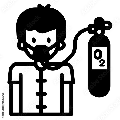 Patient getting O2