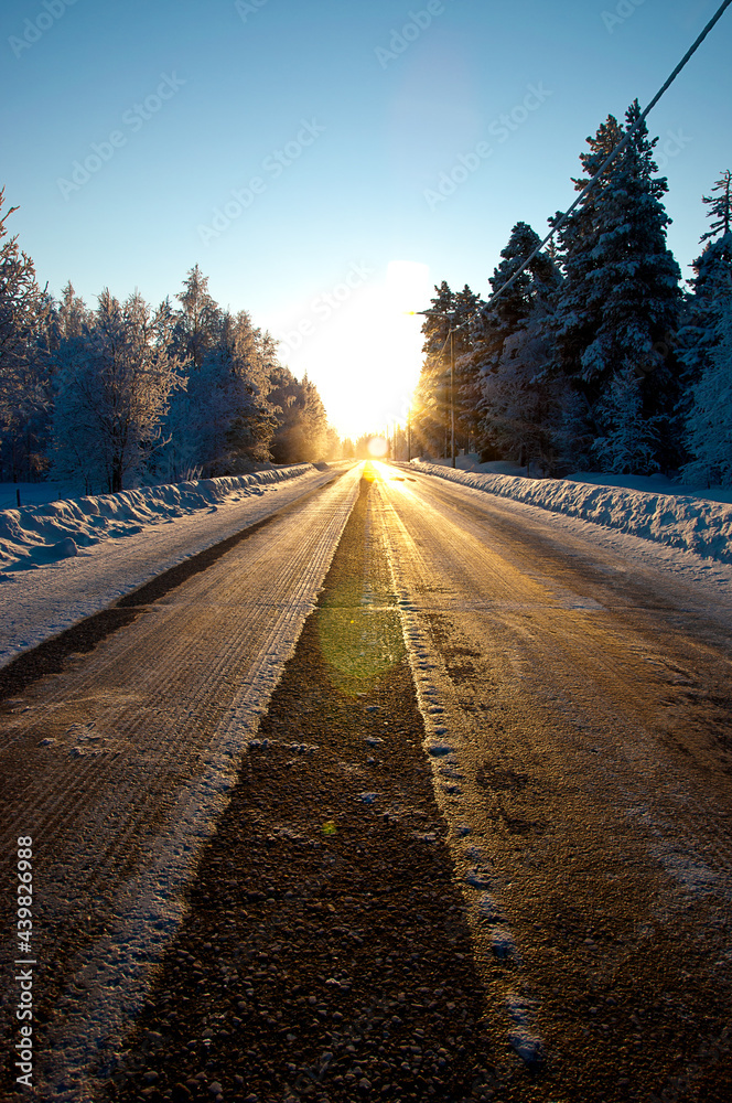 Road in lapland Road in lapland