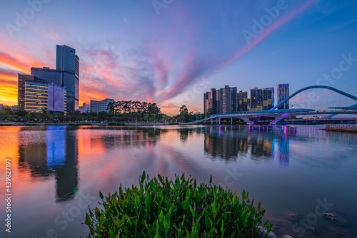 Sunset scenery of Nansha city, Guangzhou, China © Lili.Q