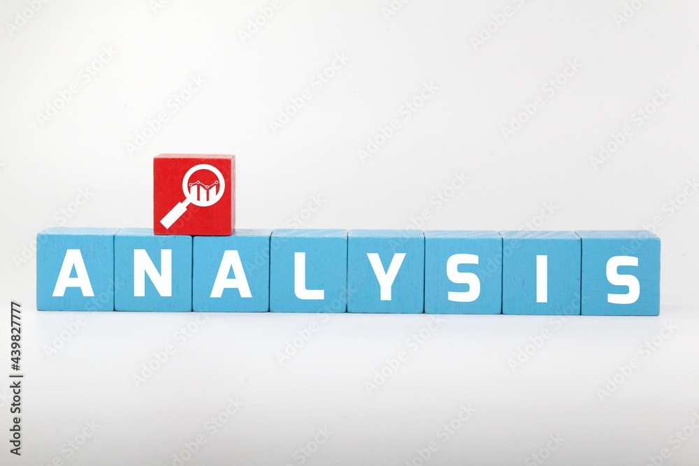 red and blue cubes with the word analysis red and blue cubes with the word analysis