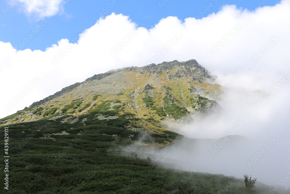 Clouds in the mountains