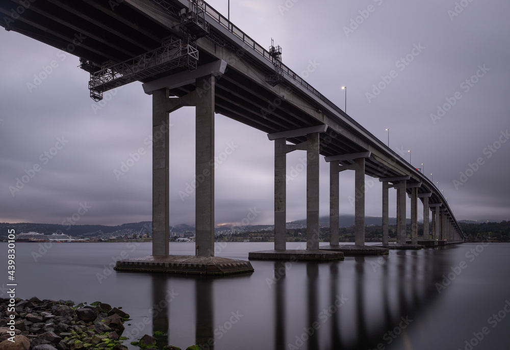 Tasman Bridge over the River Derwent, Mount Wellington in the background, Hobart Tasman Bridge over the River Derwent, Mount Wellington in the background, Hobart