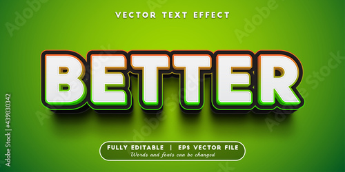 Text effects 3d better, editable text style