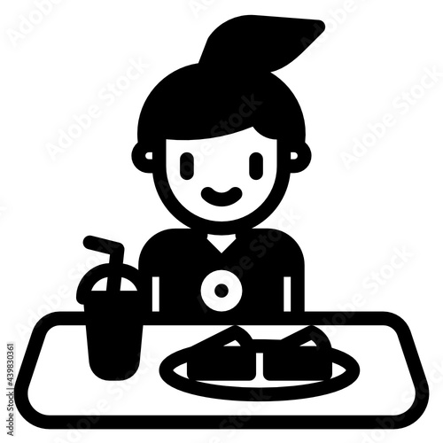 A girl in caf�