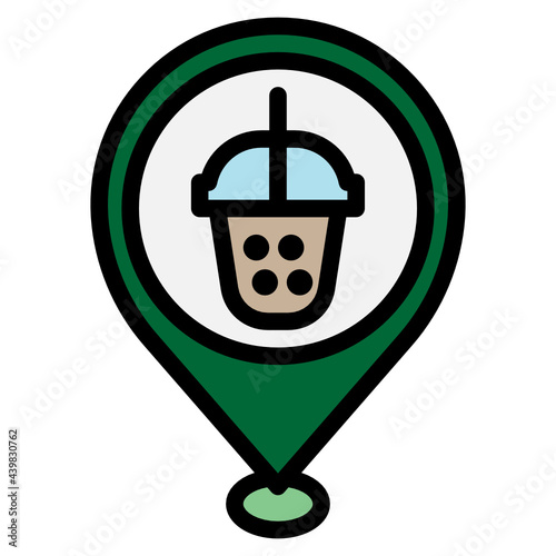 GPS of boba tea shop