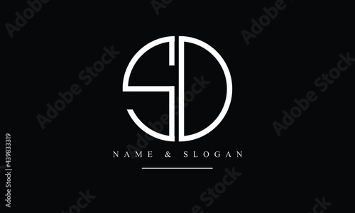 SD, DS, S, D abstract letters logo monogram photo