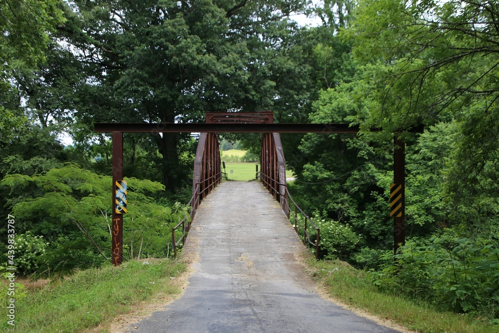 Old iron bridge found on a country road in the south. Old iron bridge found on a country road in the south.