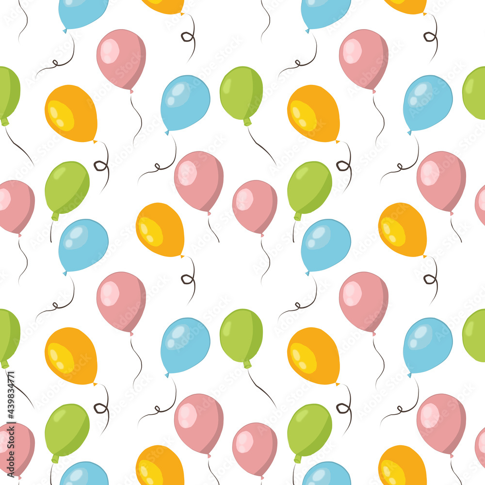 Colorful seamless pattern of balloons. Colorful seamless pattern of balloons.