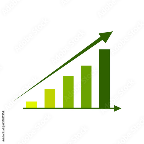 Economical graph showing upward