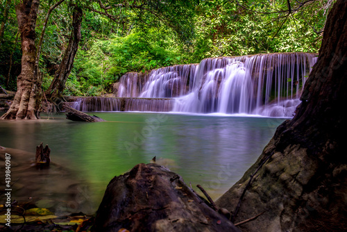 Beautiful waterfall in, deep forest , Kanchanaburi province, Thailand