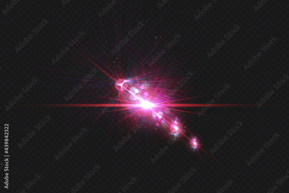 Beautiful lens flare effect on black background Beautiful lens flare effect on black background
