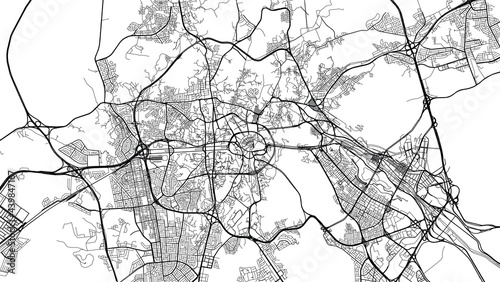 Urban vector city map of Mecca, Saudi Arabia, Middle East