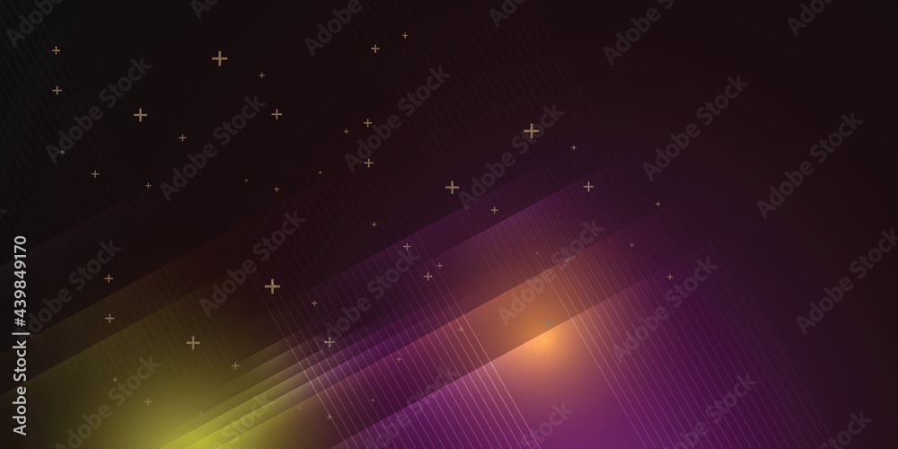 Fototapeta premium Dark background in vector illustration with glow and lights.